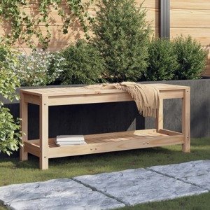 vidaXL Záhradná lavica 108x35x45 cm masívna borovica