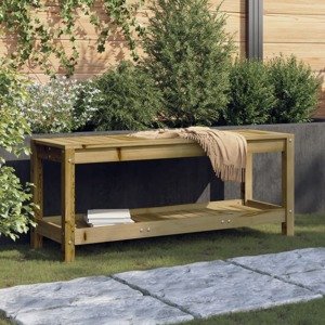 vidaXL Záhradná lavica 108x35x45 cm impregnovaná borovica