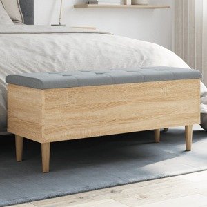 vidaXL Úložná lavička dub sonoma 102x42x46 cm kompozitné drevo