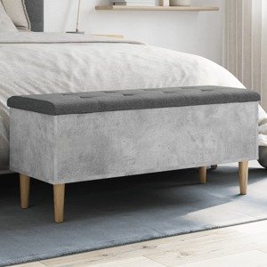 vidaXL Úložná lavička betónovo sivá 102x42x46 cm kompozitné drevo