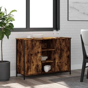 vidaXL Komoda dymový dub 100x35x70 cm kompozitné drevo
