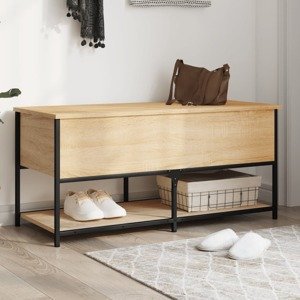 vidaXL Úložná lavička dub sonoma 100x42,5x47 cm kompozitné drevo
