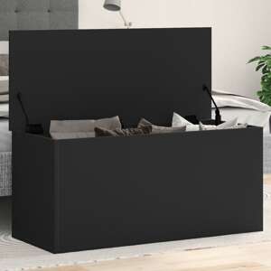 vidaXL Úložný box čierny 100x42x46 cm kompozitné drevo