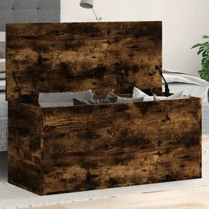 vidaXL Úložný box dymový dub 100x42x46 cm kompozitné drevo