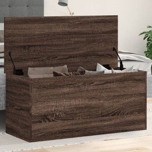 vidaXL Úložný box hnedý dub 100x42x46 cm kompozitné drevo