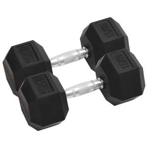 vidaXL Jednoručné činky 2 ks 30 kg liatina