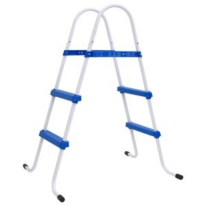 vidaXL Bazénový rebrík modro-biely 84 cm oceľ