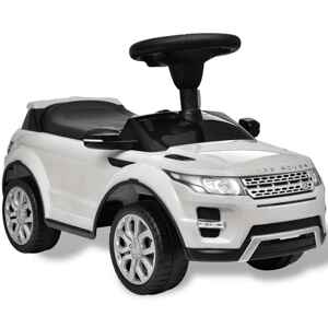vidaXL Detské pojazdné auto s rádiom, biele Land Rover 348