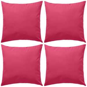 vidaXL Vankúš do exteriéru 4 ks 45x45 cm ružový