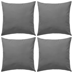 vidaXL Vankúše do exteriéru 4 ks 45x45 cm sivé