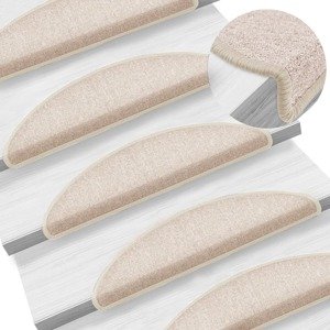 vidaXL 15 ks Nášľapy na schody šedohnedé 56x17x3 cm