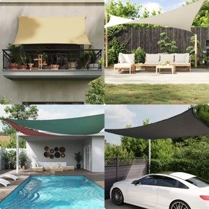 vidaXL Tieniaca plachta oxfordská látka trojuholníková 5x7x7 m biela