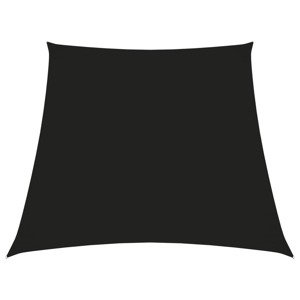 vidaXL Tieniaca plachta, oxford, lichobežníková 3/4x3 m, čierna