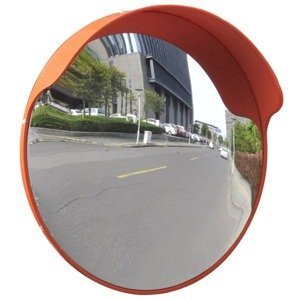 vidaXL Konvexné dopravné zrkadlo, PC plast, oranžové 45 cm, do exteriéru
