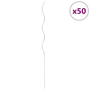 vidaXL Špirálové opory na rastliny 50 ks, 110 cm, pozinkovaná oceľ