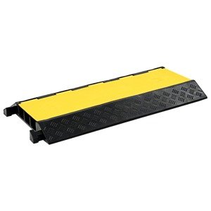 vidaXL Káblový gumený prejazd 3-kanálový 93 cm