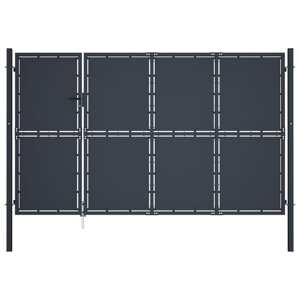 vidaXL Záhradná brána, oceľ 350x175 cm, antracitová