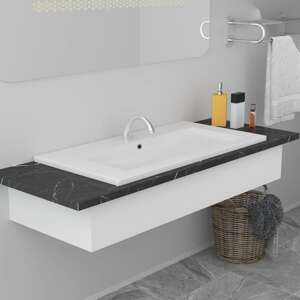 vidaXL Vstavané umývadlo 91x39,5x18,5 cm, keramika, biele