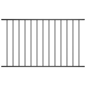 vidaXL Plotový panel, práškovaná oceľ 1,7x1,25 m, čierny