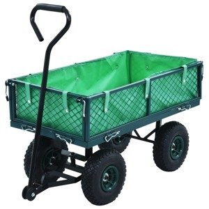 vidaXL Záhradný ručný vozík zelený 250 kg