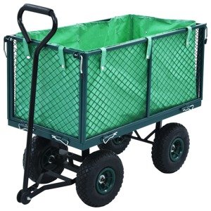 vidaXL Záhradný ručný vozík zelený 350 kg