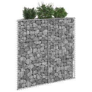 vidaXL Trapézový gabiónový vyvýšený kôš pozinkovaná oceľ 100x20x100 cm