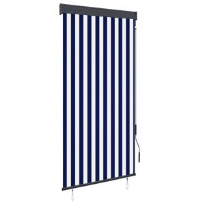 vidaXL Vonkajšia zatemňovacia roleta 100x250 cm modrá a biela