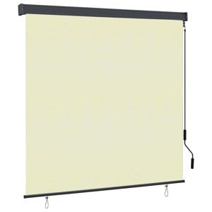 vidaXL Vonkajšia zatemňovacia roleta 160x250 cm krémová