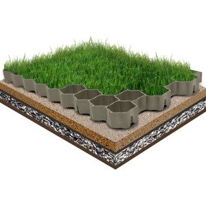 vidaXL Zatrávňovacie mriežky 16 ks zelené 60x40x3 cm plast