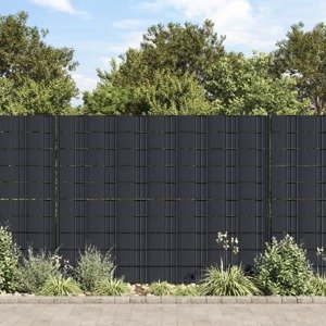 vidaXL Záhradné tieniace fólie 4 ks, PVC 35x0,19 m, matné tmavosivé