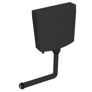 vidaXL WC nádržka so spodným prívodom vody 3/6 l, čierna