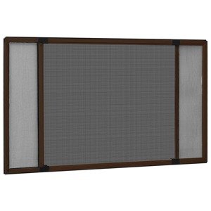 vidaXL Výsuvná okenná sieťka proti hmyzu hnedá (100-193)x75 cm