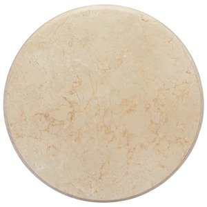 vidaXL Stolová doska krémová Ø50x2,5 cm mramor