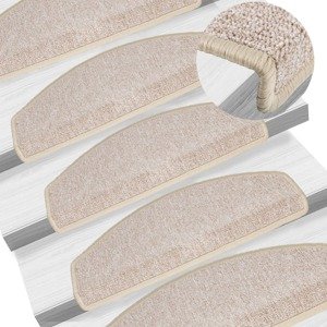 vidaXL Nášľapy na schody 10 ks 65x24x4 cm sivohnedé
