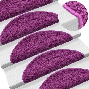 vidaXL Nášľapy na schody 10 ks 65x21x4 cm fialové