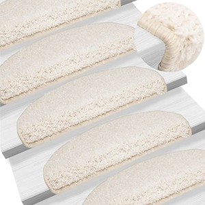 vidaXL Nášľapy na schody 10 ks 65x21x4 cm biele