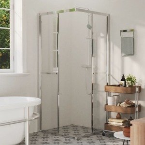 vidaXL Sprchový kút ESG 80x80x180 cm