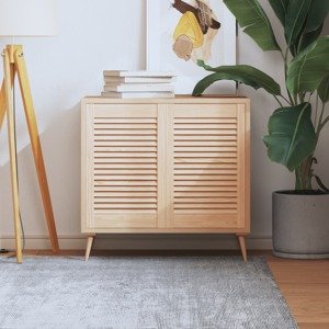vidaXL Lamelové dvierka na skrinku 2 ks 61,5x39,4 cm, borovicový masív
