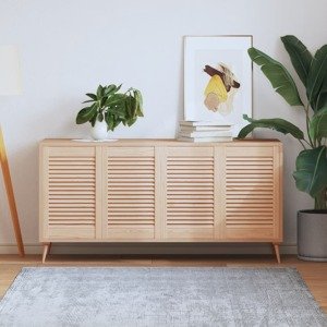 vidaXL Lamelové dvierka na skrinku 4 ks 61,5x39,4 cm, borovicový masív