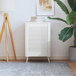 vidaXL Lamelové dvierka na skrinku, biele 69x49,4 cm, borovica