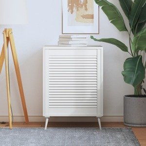 vidaXL Lamelové dvierka na skrinku, biele 69x59,4 cm, borovica