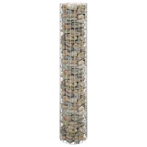 vidaXL Kruhový gabiónový stĺp, pozinkovaná oceľ Ø30x150 cm