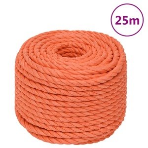 vidaXL Pracovné lano oranžové 24 mm 25 m polypropylén