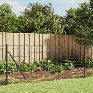 vidaXL Drôtený plot s prírubou antracitový 0,8x25 m