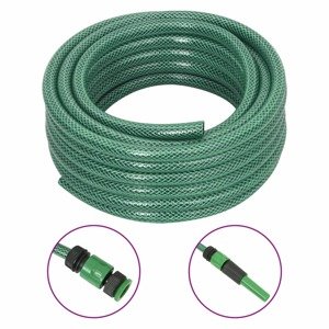 vidaXL Záhradná hadica so sadou armatúr, zelená 0,5" 50 m, PVC