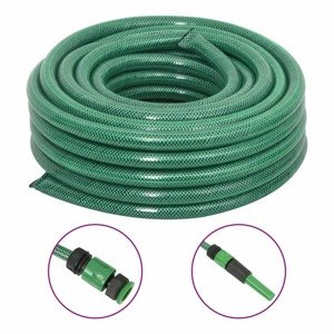 vidaXL Záhradná hadica so sadou armatúr, zelená 0,75" 30 m, PVC