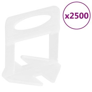 vidaXL Podložky na vyrovnávanie dlaždíc 2500 ks 1,5 mm