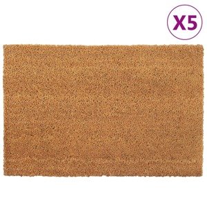 vidaXL Rohožky 5 ks prírodné 40x60 cm všívané kokosové vlákno
