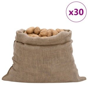 vidaXL Jutové vrecia 30 ks 100x110 cm 100 % juta 220 gsm
