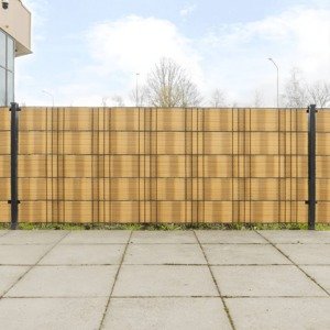 vidaXL Balkónové zásteny 10 ks bledohnedé 255x19 cm polyratan